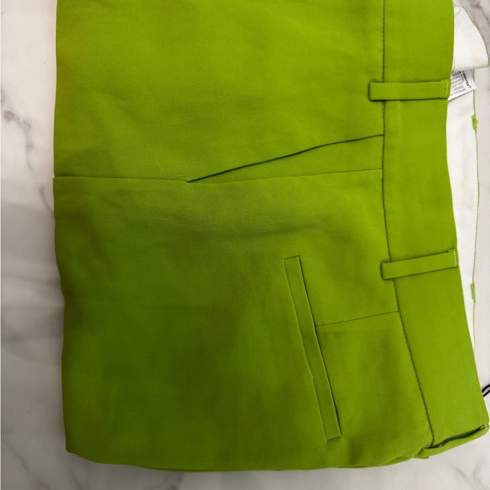 Zara Full Length Trousers in a lime or bright green color